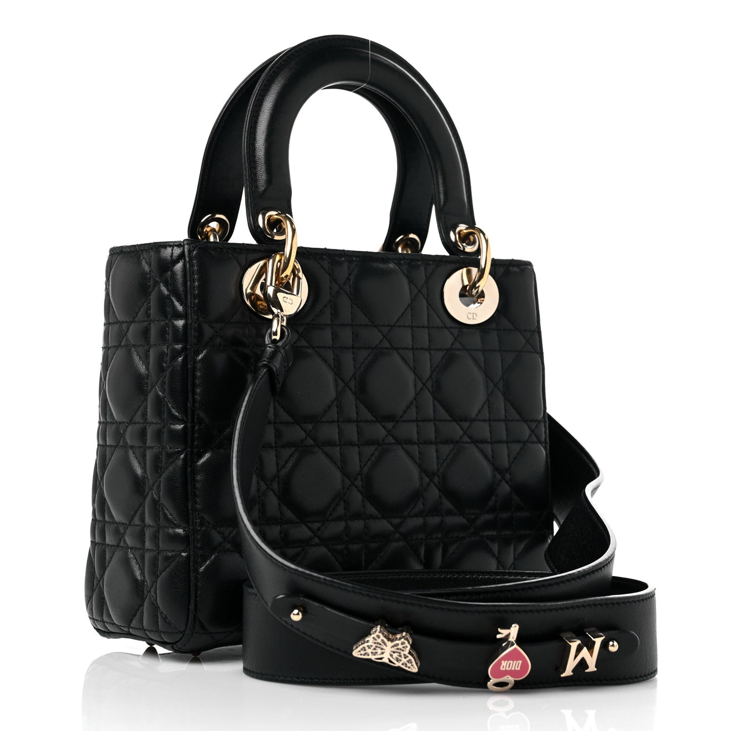 Lambskin Cannage Small My ABCDior Lady Dior Black