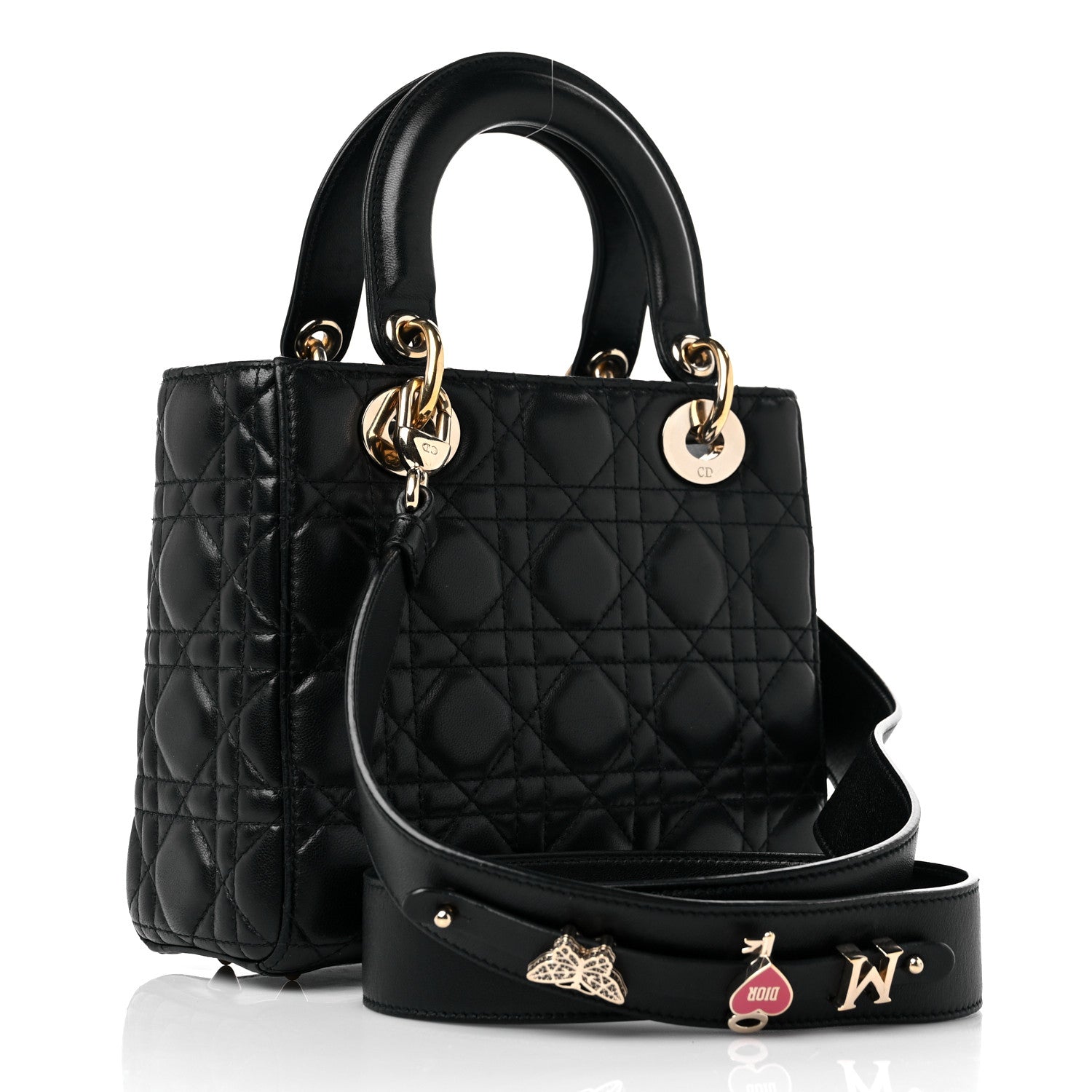 Christian Dior Lambskin Cannage Small My ABCDior Lady Dior Black 3 of 13