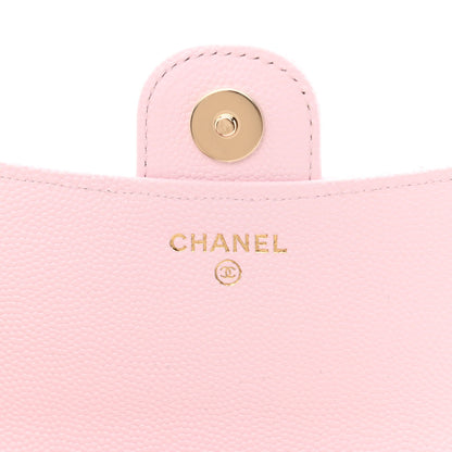 Chanel Caviar Quilted Flap Phone Holder With Chain Light Pink 7 of 13