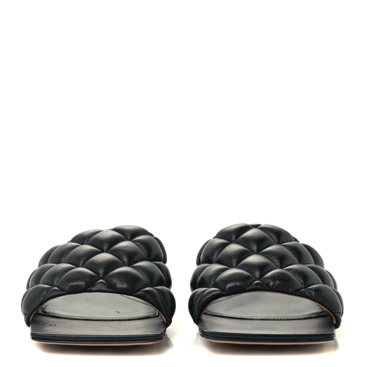 Bottega Veneta Nappa Matelasse Padded Flat Sandals 39 Black 3 of 9