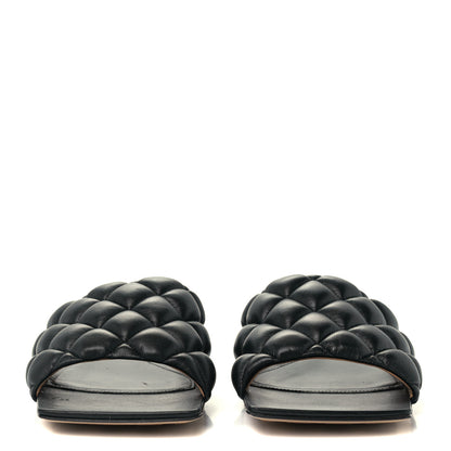 Bottega Veneta Nappa Matelasse Padded Flat Sandals 39 Black 3 of 9