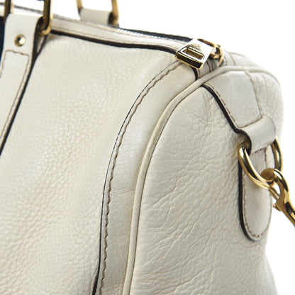 Gucci Calfskin Vintage Web Medium Boston White 13 of 16