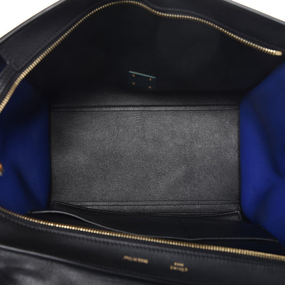 Celine Smooth Calfskin Suede Medium Tri-color Trapeze Indigo 6 of 9