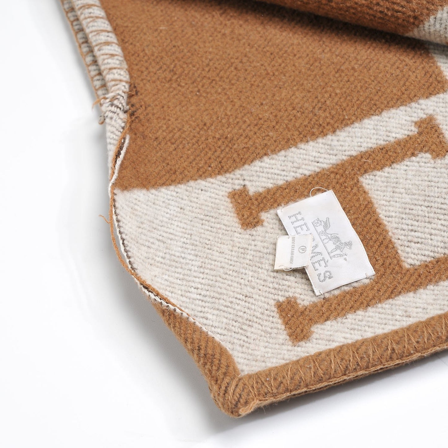 Wool Cashmere New Classic Avalon Blanket Ecru Camel