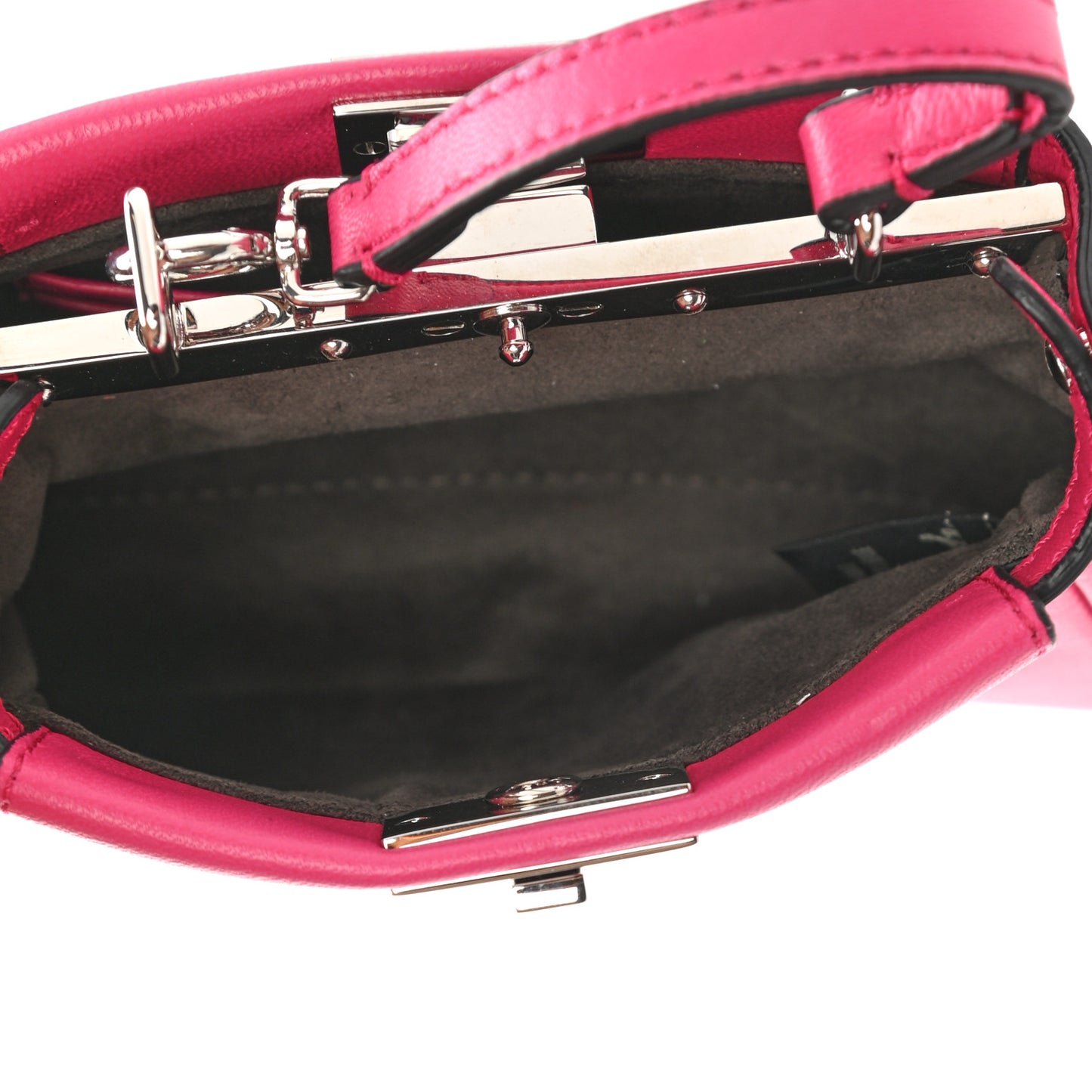 Shiny Nappa Micro Peekaboo Iconic Satchel Fuxia