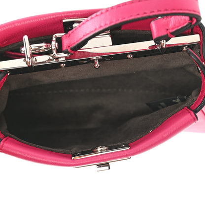 Fendi Shiny Nappa Micro Peekaboo Iconic Satchel Fuxia 5 of 10