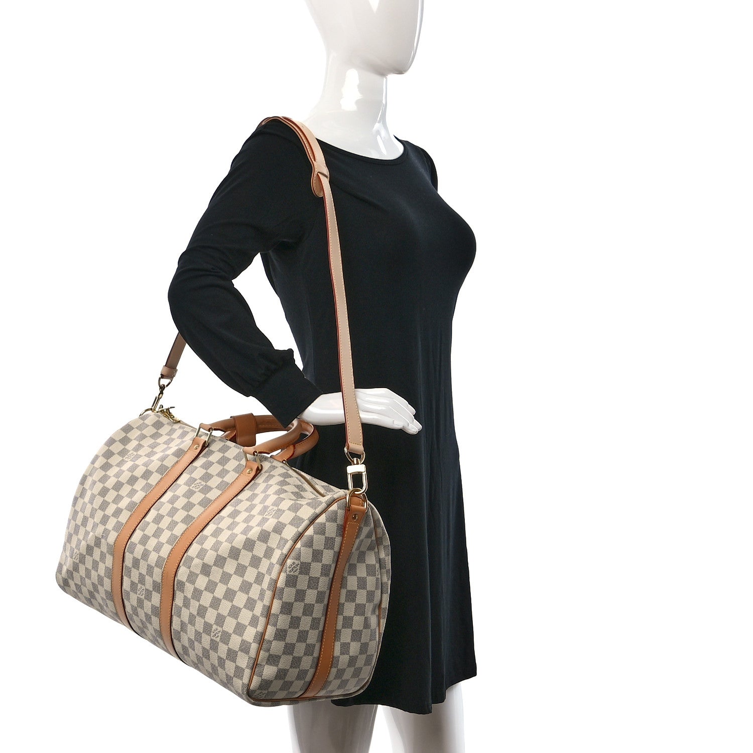 Louis Vuitton Damier Azur Keepall Bandouliere 45 2 of 14