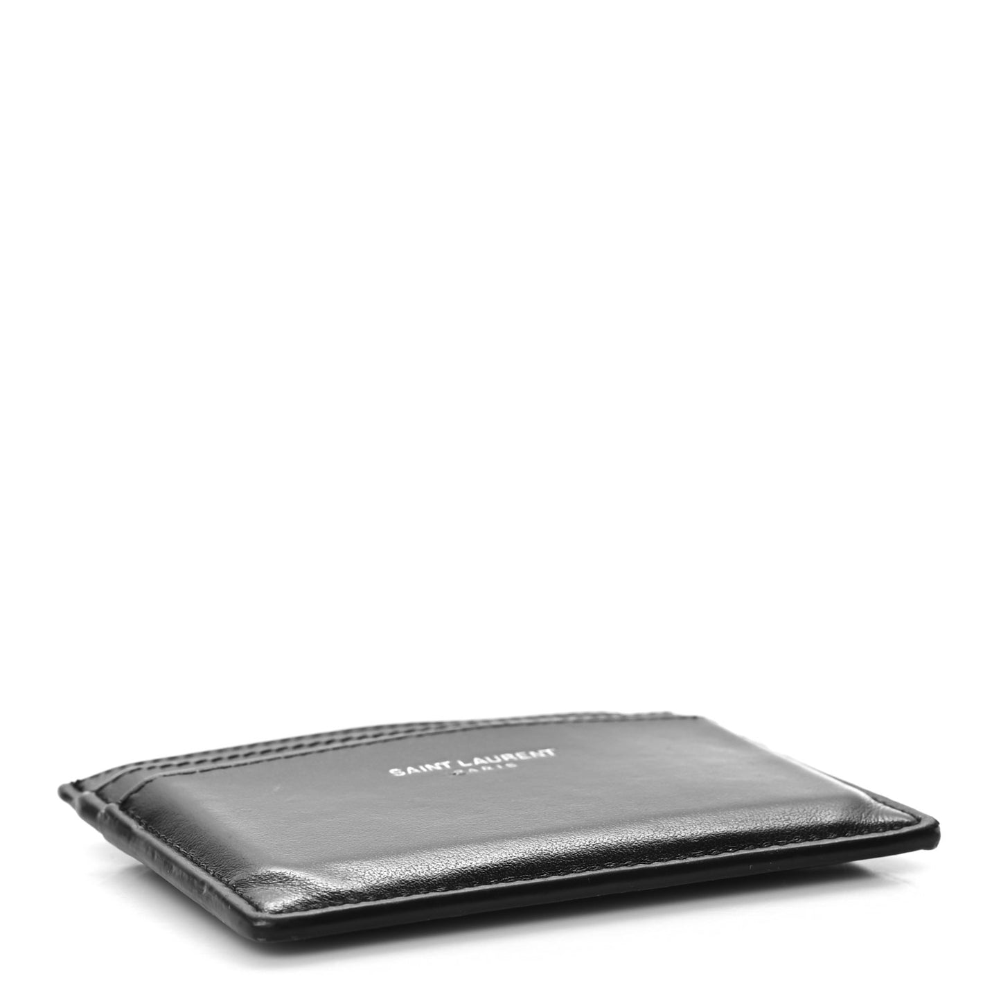 Calfskin Card Case Black Black