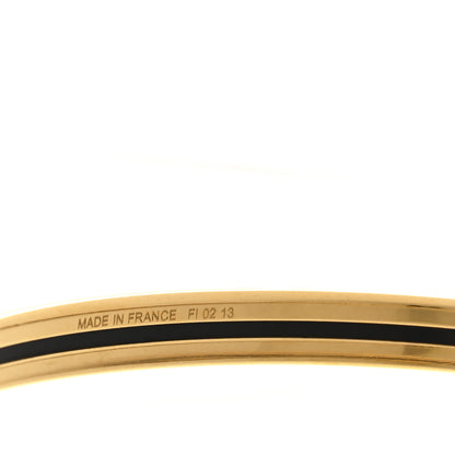 Hermes Enamel Printed Extra Narrow Uni Bracelet 70 Marron Glace 5 of 6