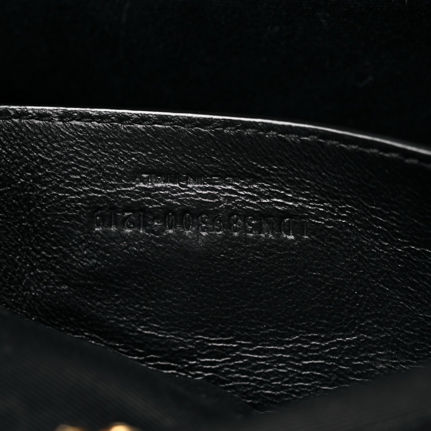 Saint Laurent Pebbled Lambskin Chevron Monogram Small Nolita Black 7 of 15