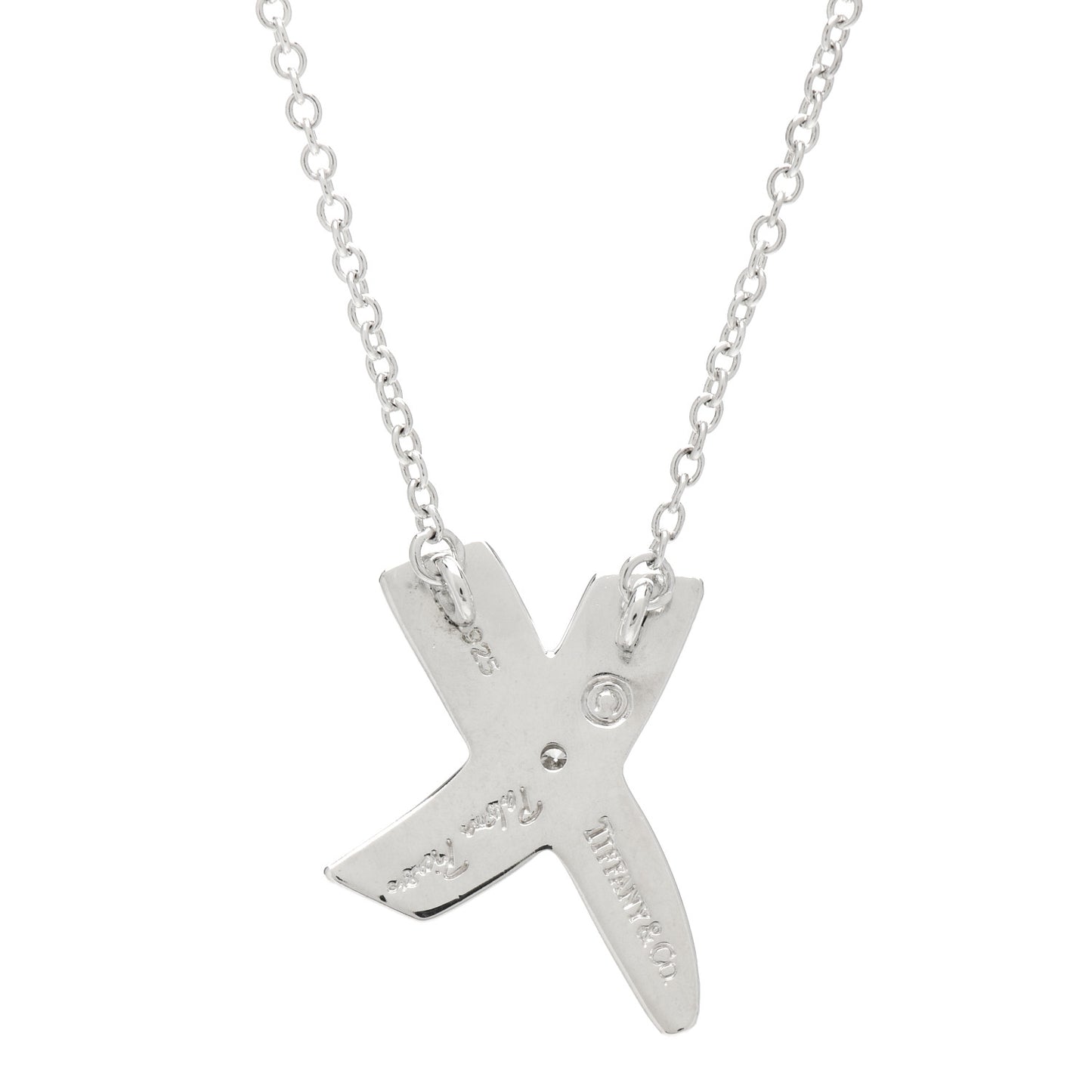 Sterling Silver Diamond Paloma Picasso Graffiti X Pendant Necklace