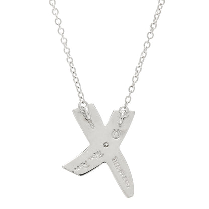 Tiffany Sterling Silver Diamond Paloma Picasso Graffiti X Pendant Necklace 3 of 3