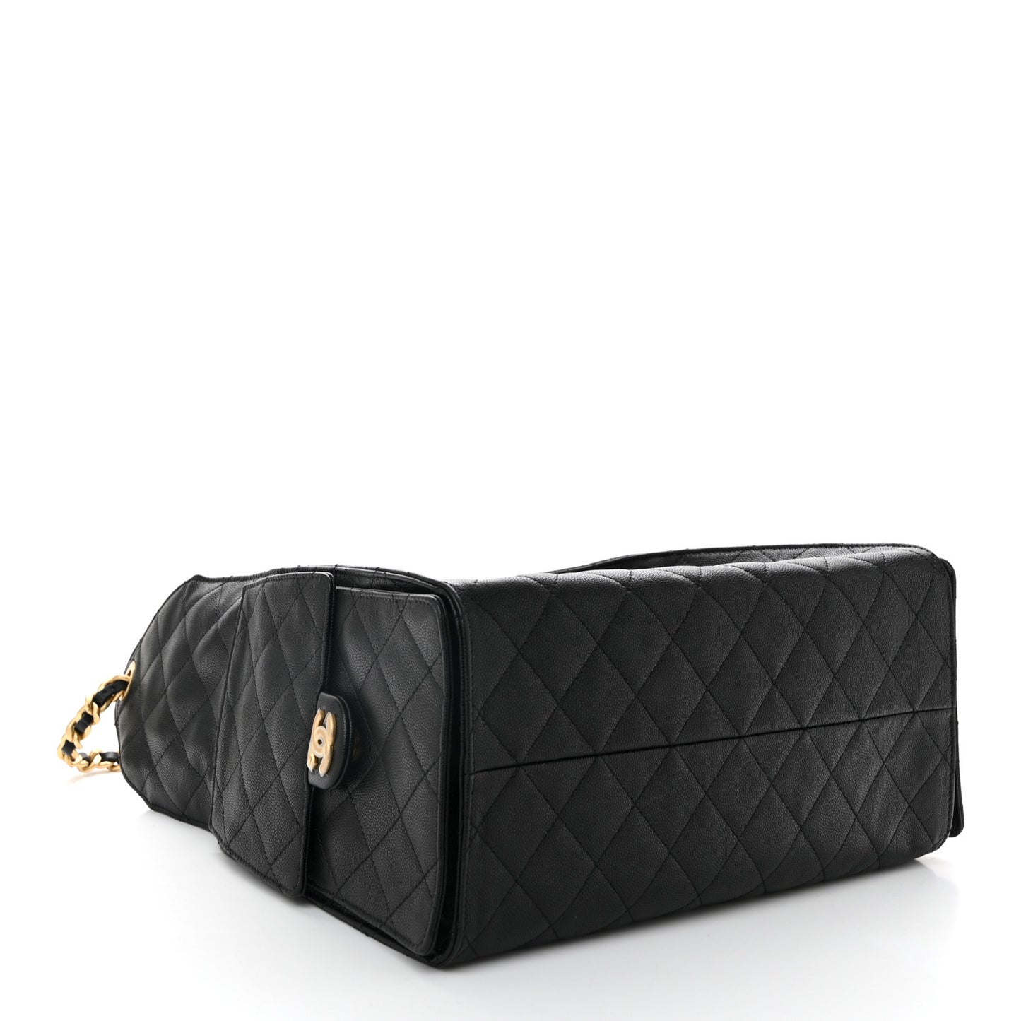 Caviar Quilted Medium Chanel 25 Handbag Black