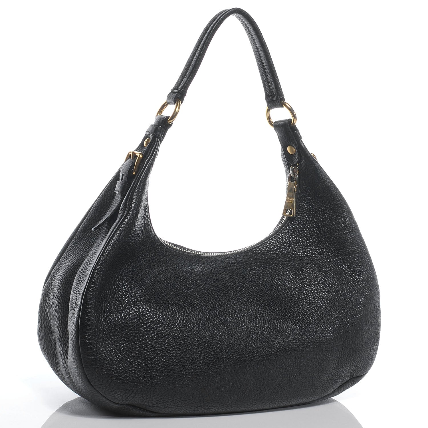 Prada Vitello Daino Hobo Nero Black 3 of 10