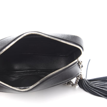 Saint Laurent Grain De Poudre Matelasse Monogram Mini Lou Camera Bag Dark Smog 6 of 12