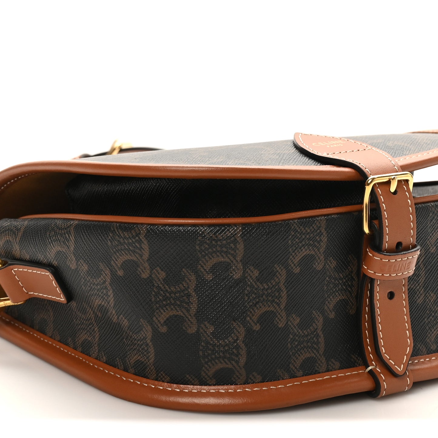Triomphe Canvas Medium Folco Bag Tan