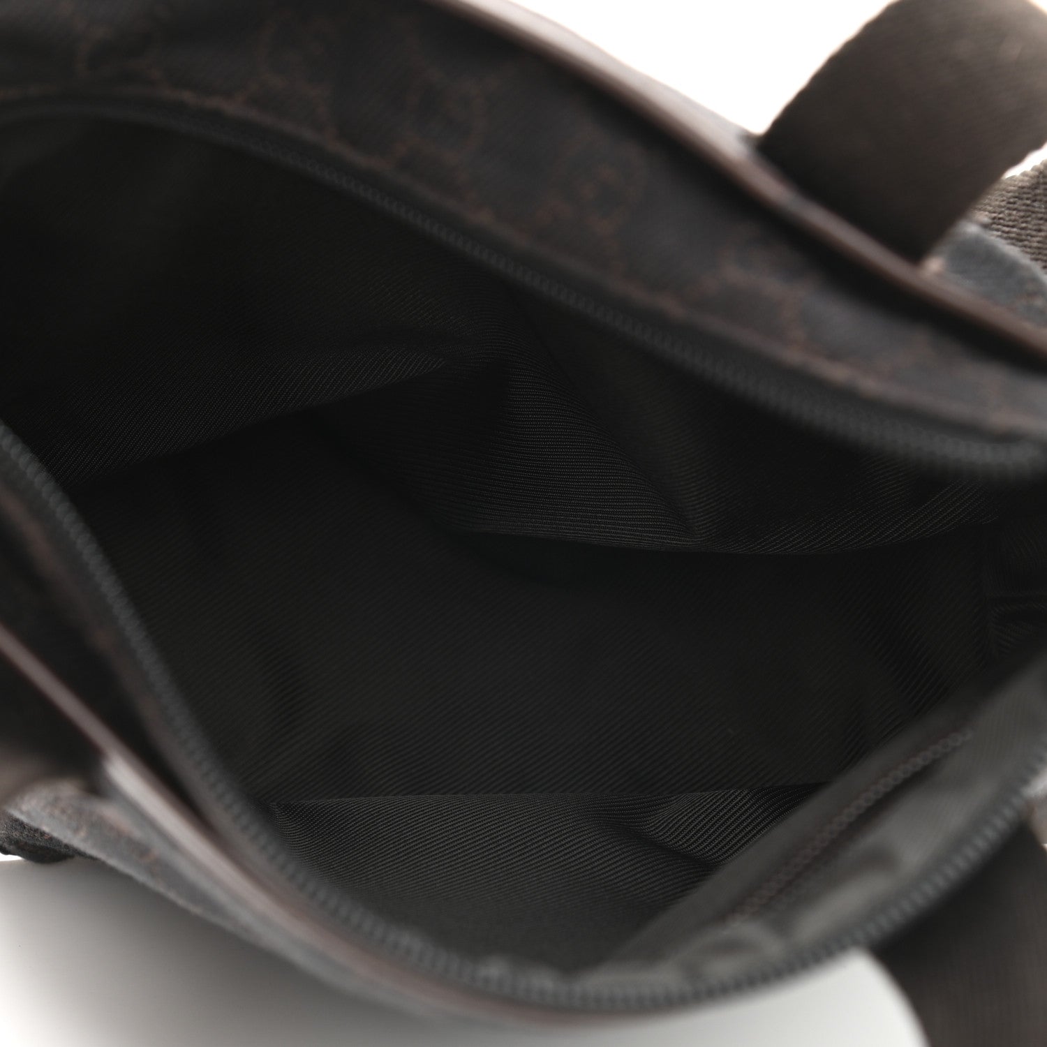 Gucci Denim Monogram Tote Bag Dark Brown 5 of 9