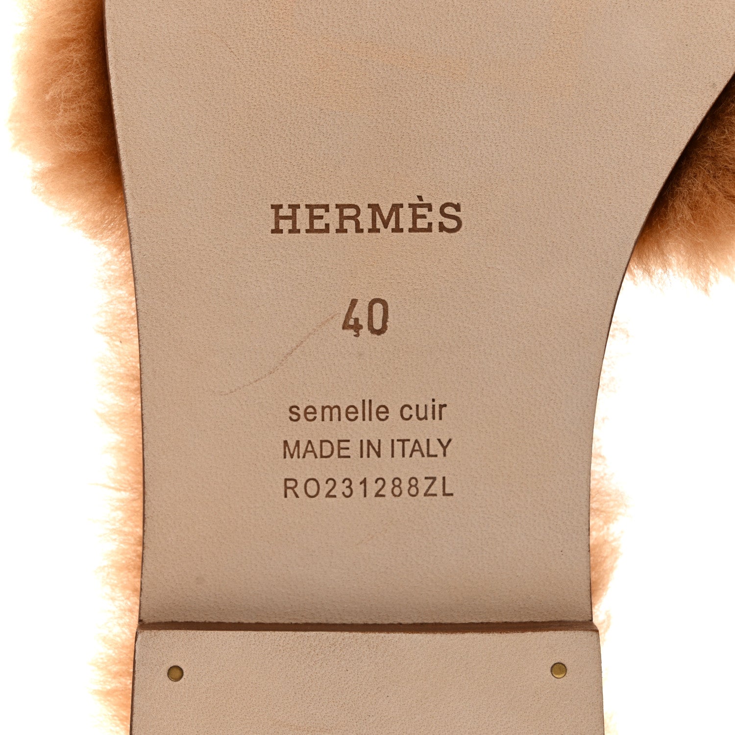Hermes Woolskin Oran Sandals 40 Naturel 8 of 8