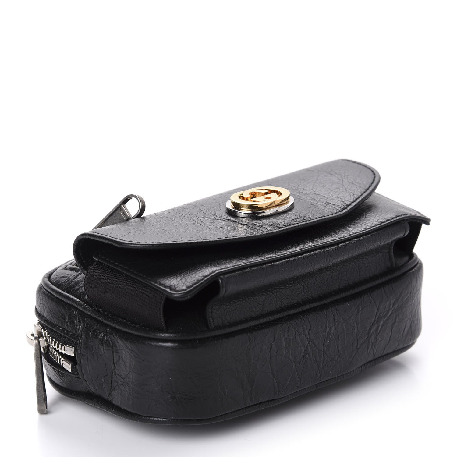 Gucci Fluffy Calfskin Mini Morpheus Belt Bag 70 28 Black 4 of 12