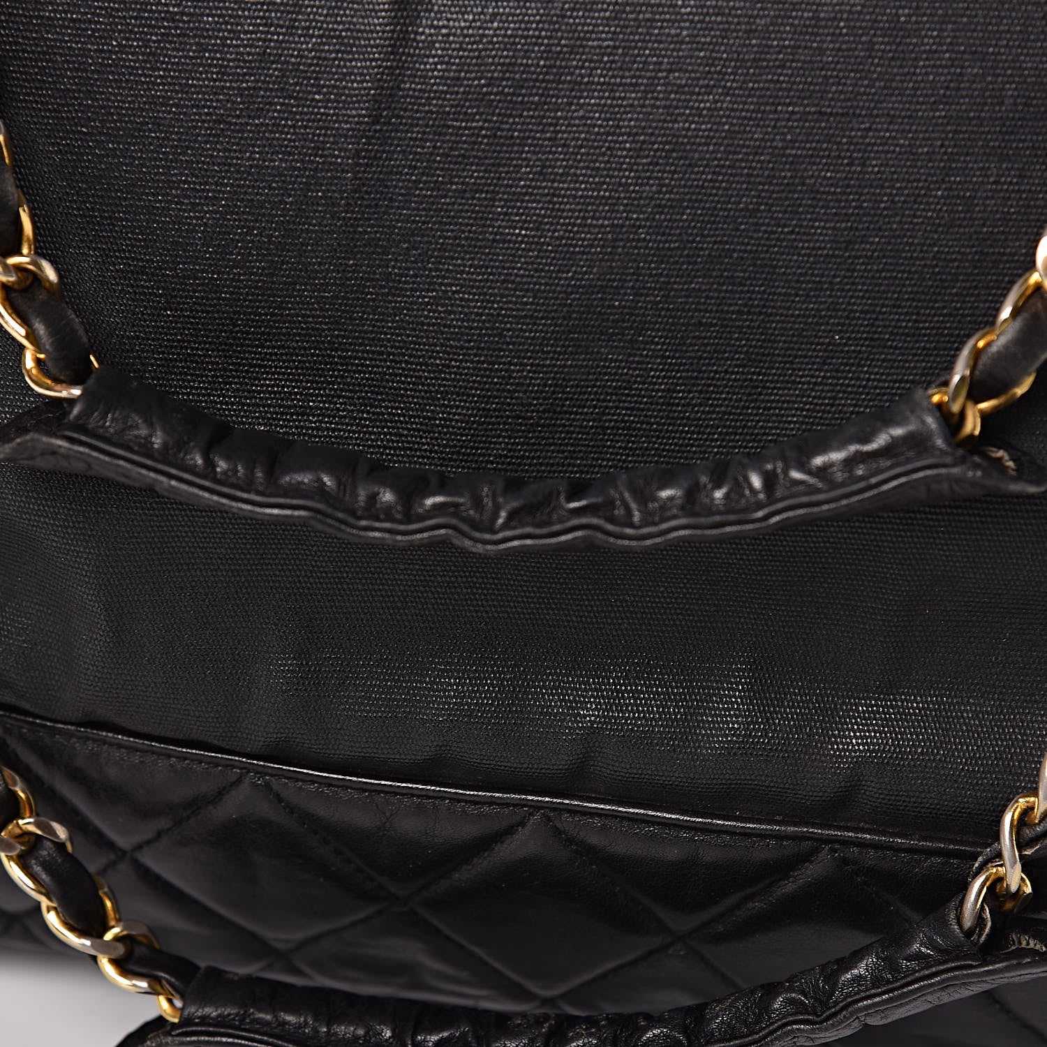 Chanel Canvas Calfskin Shopping Tote Black 17 of 18