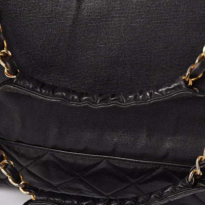 Chanel Canvas Calfskin Shopping Tote Black 17 of 18