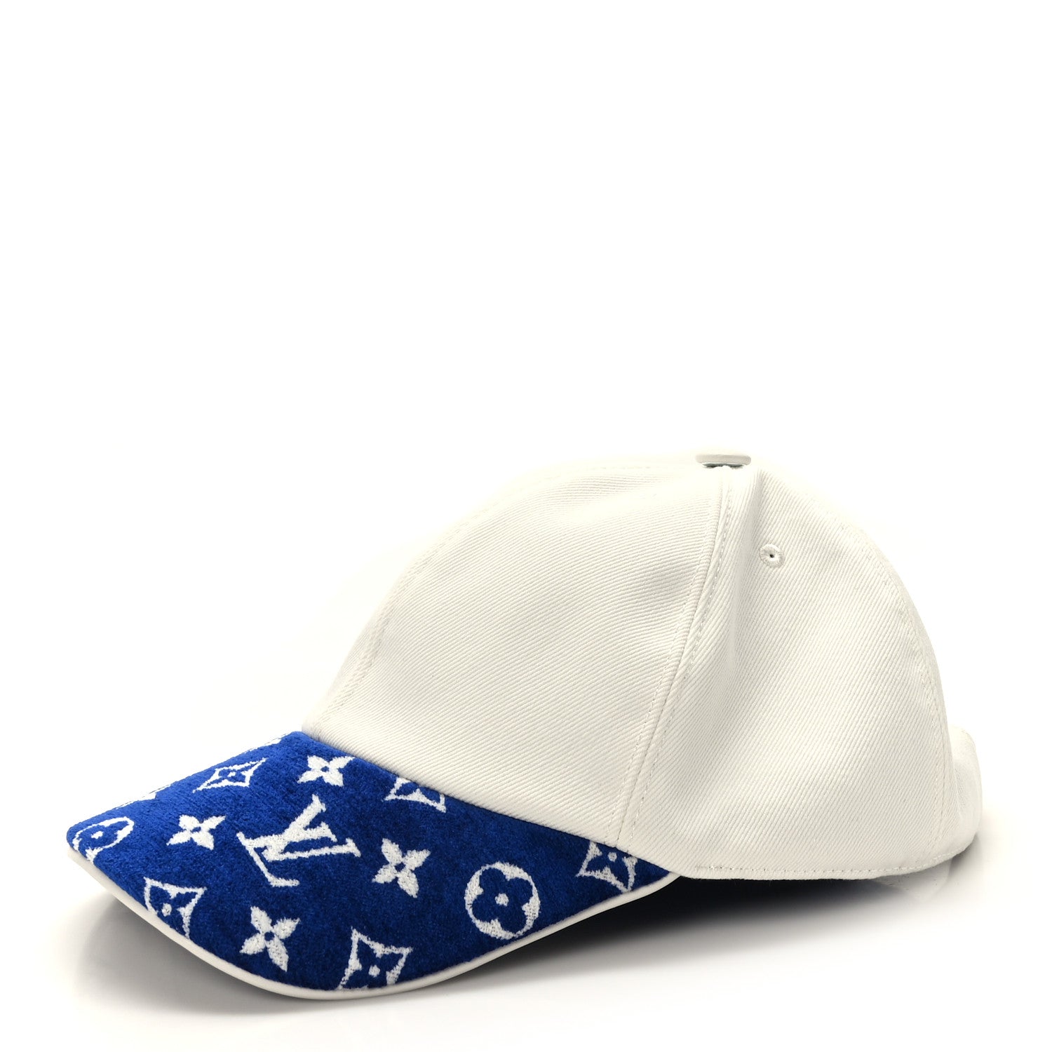 Louis Vuitton Cotton Monogram Jacquard LV Match Cap Blue 1 of 7