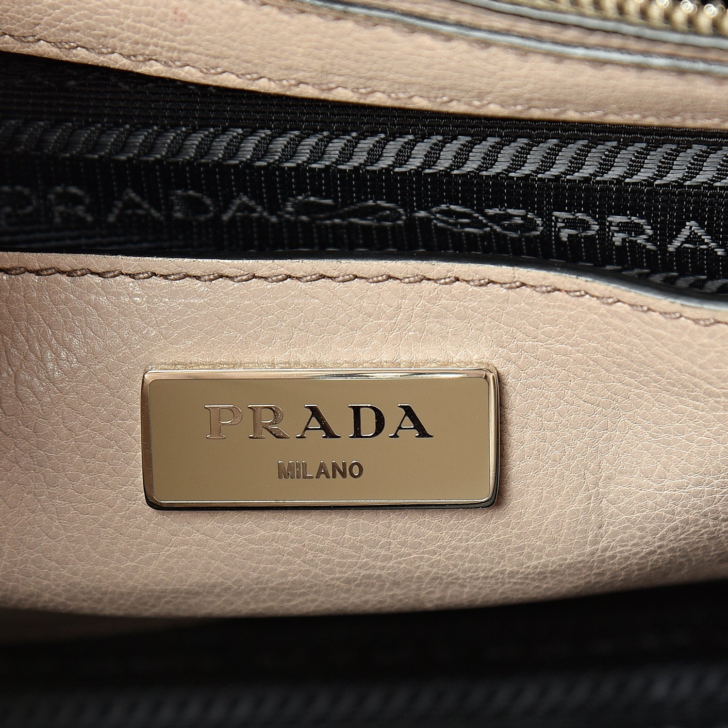 Prada Glace Calf Suede Twin Pocket Tote Pomice 5 of 21