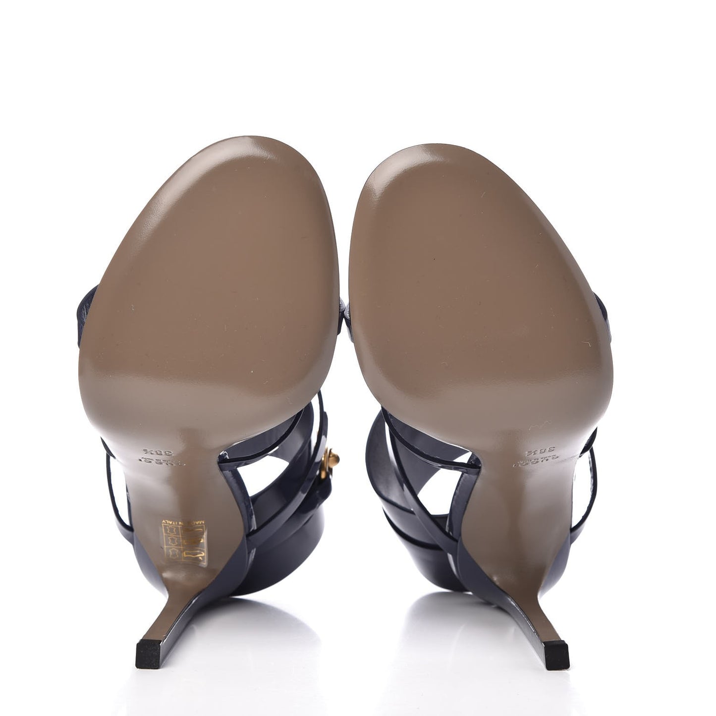 Vernice Crystal Ursula Ankle Wrap Caged Sandals 38 Uniform Blue