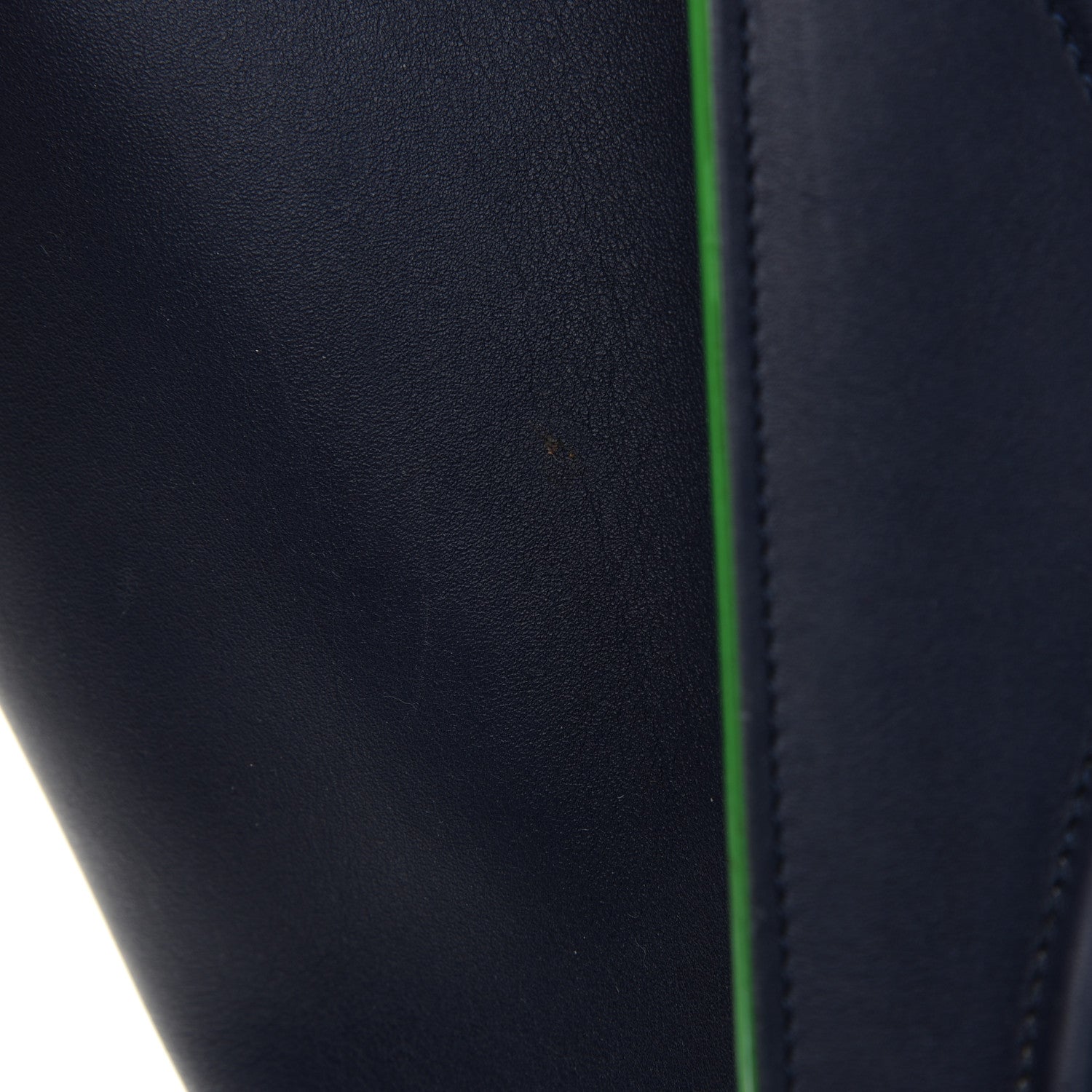 Celine Supple Calfskin Medium Phantom Luggage Navy Blue Green Trim 13 of 14