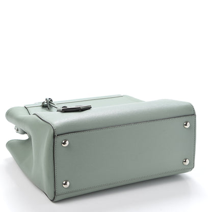 Fendi Vitello Elite Flamingo Petite 2Jours Tote Menta 3 of 9