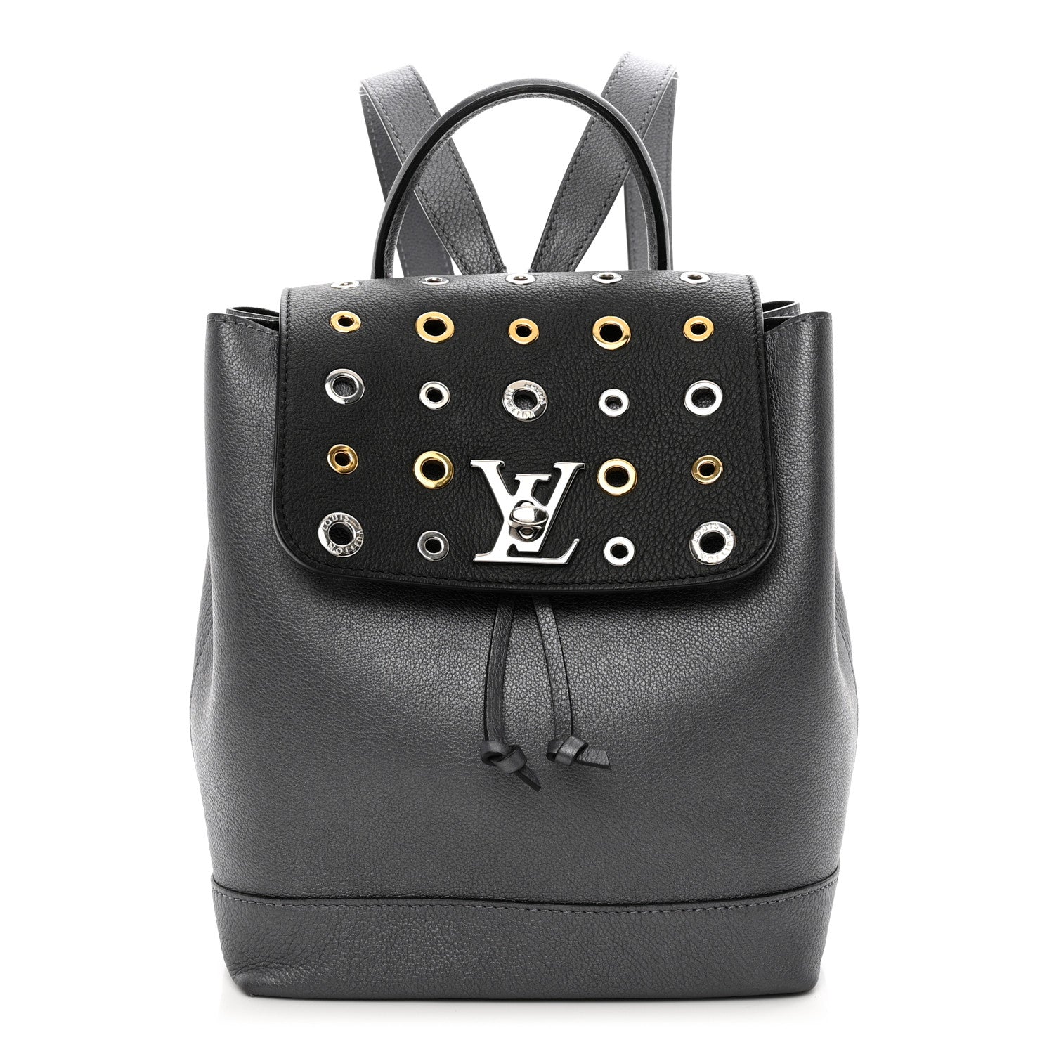 Louis Vuitton Metallic Calfskin Eyelet Lockme Backpack Black 1 of 9