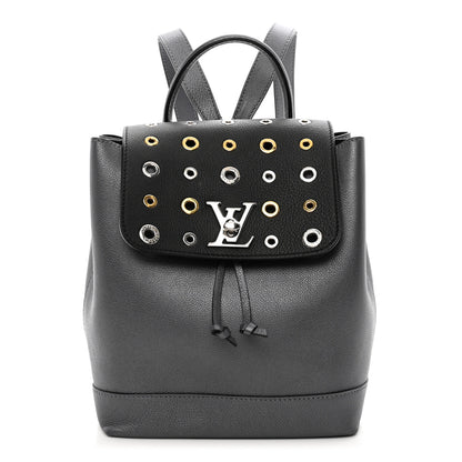 Louis Vuitton Metallic Calfskin Eyelet Lockme Backpack Black 1 of 9