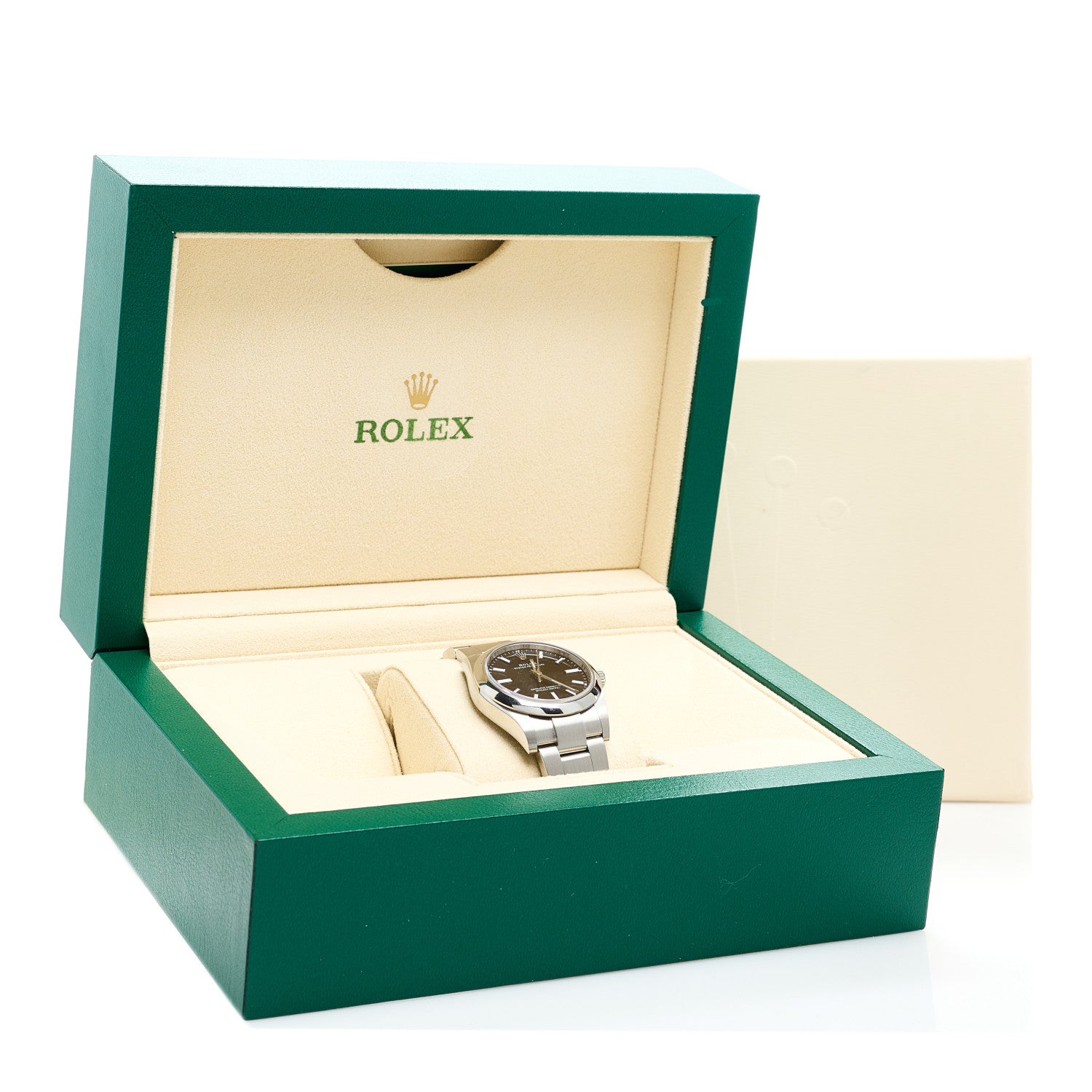 Rolex Stainless Steel 34mm Oyster Perpetual Watch Bright Black 124200 5 of 5