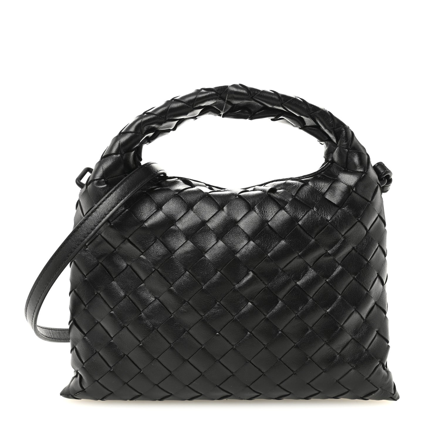 Calfskin Intrecciato Mini Hop Black