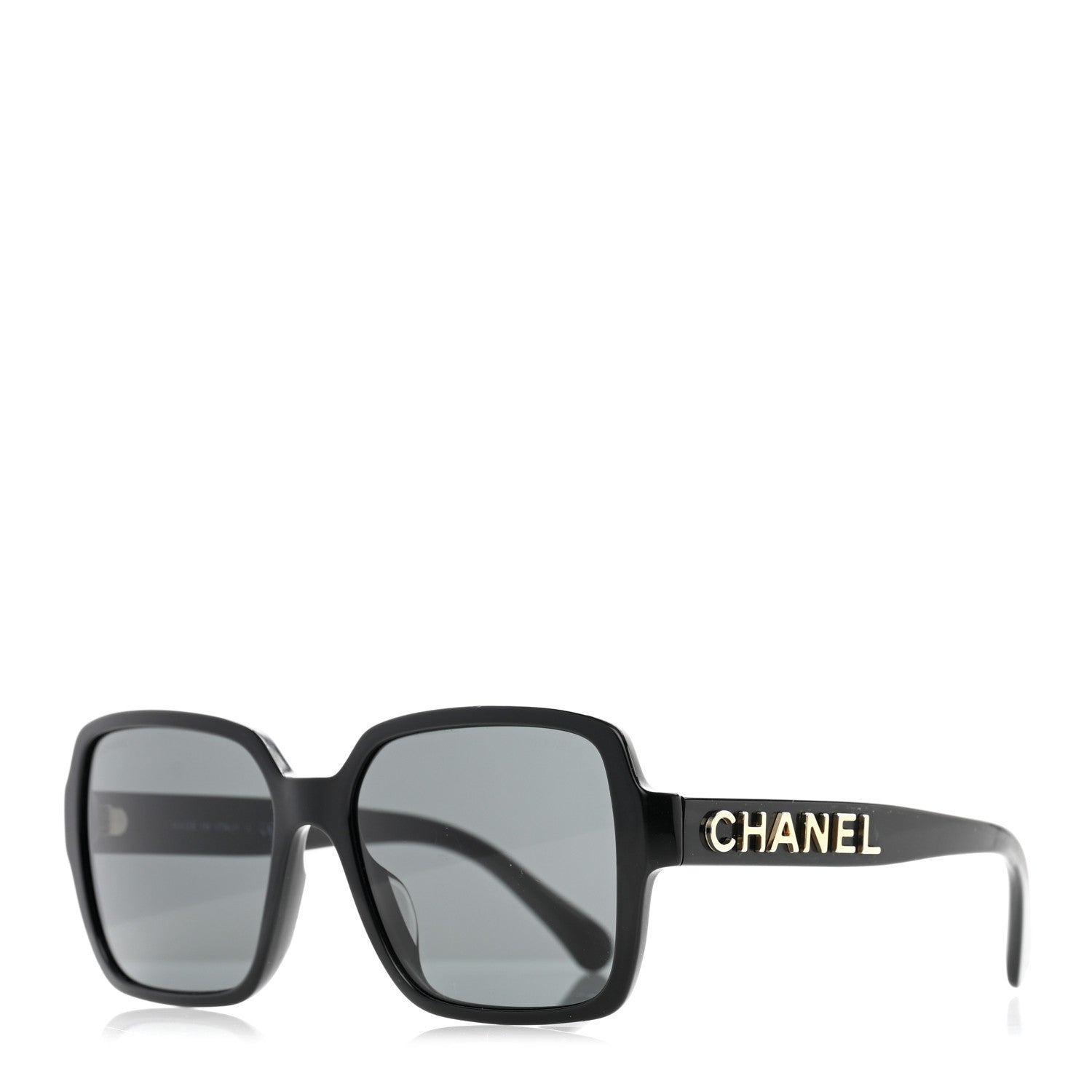 Chanel Acetate Polarized Square Sunglasses 5408-A Black 1 of 12