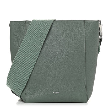 Celine Soft Grained Calfskin Small Sangle Bucket Bag Green 1 of 8