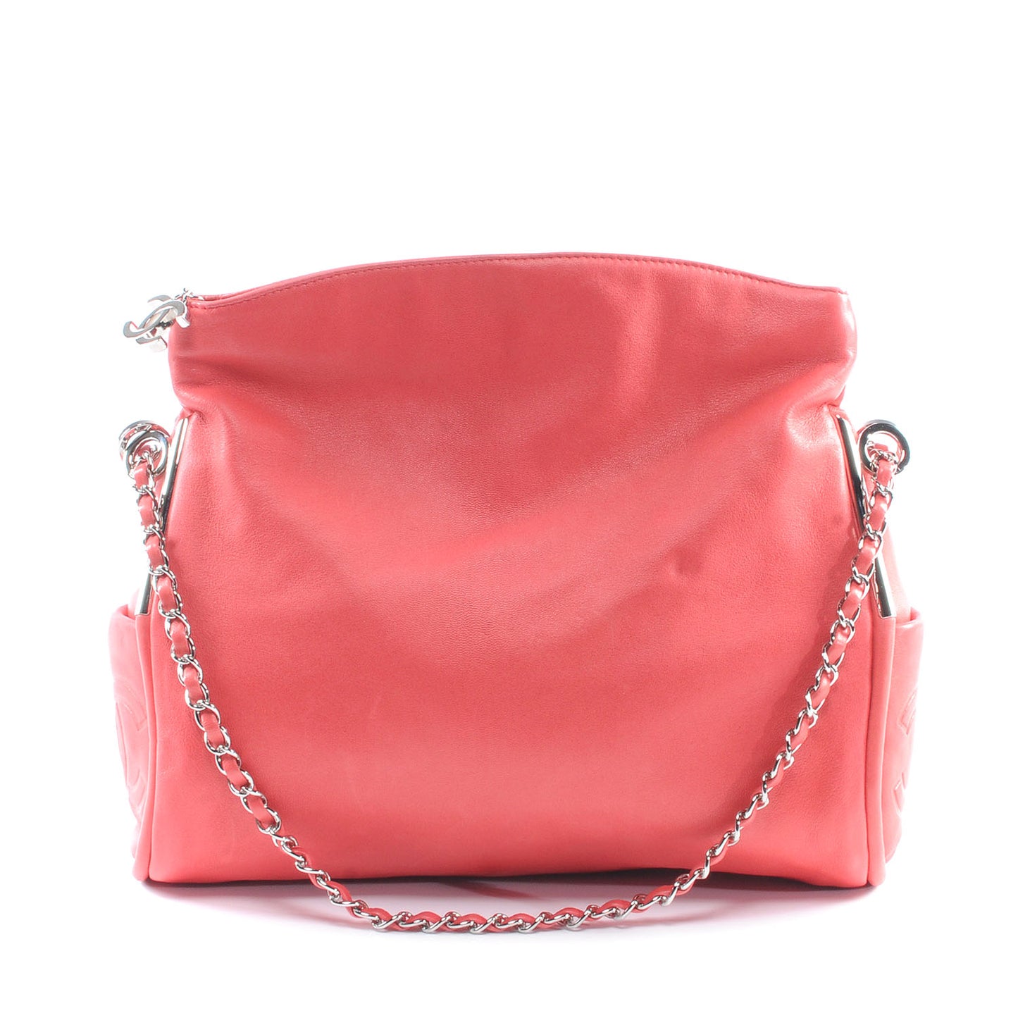Lambskin Medium Ultimate Soft Tote Coral