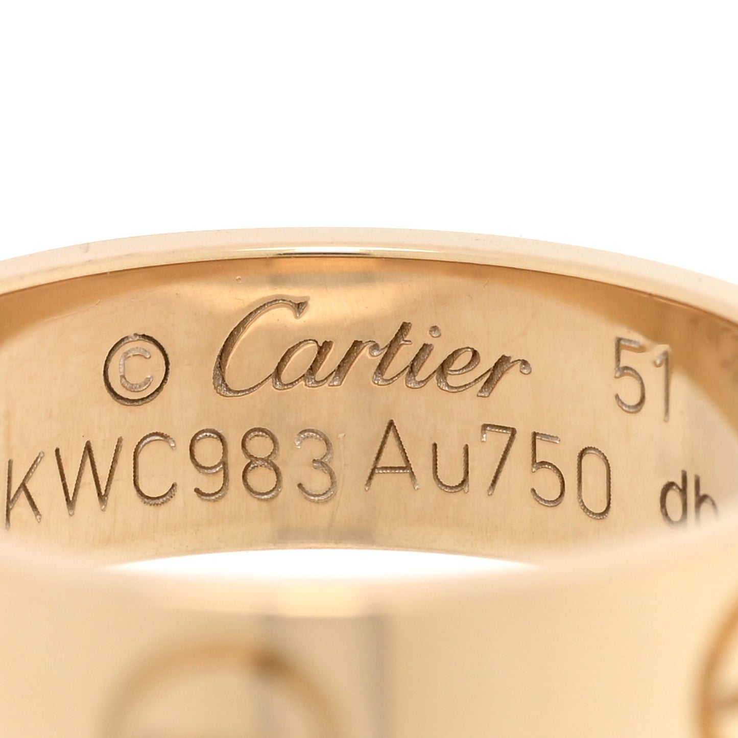 18K Yellow Gold 5.5mm LOVE Ring 51 5.75