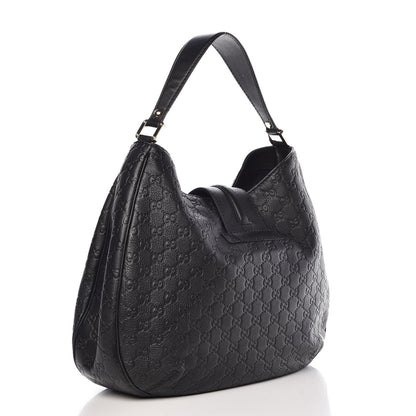 Gucci Guccissima Large New Ladies Web Hobo Black 3 of 8