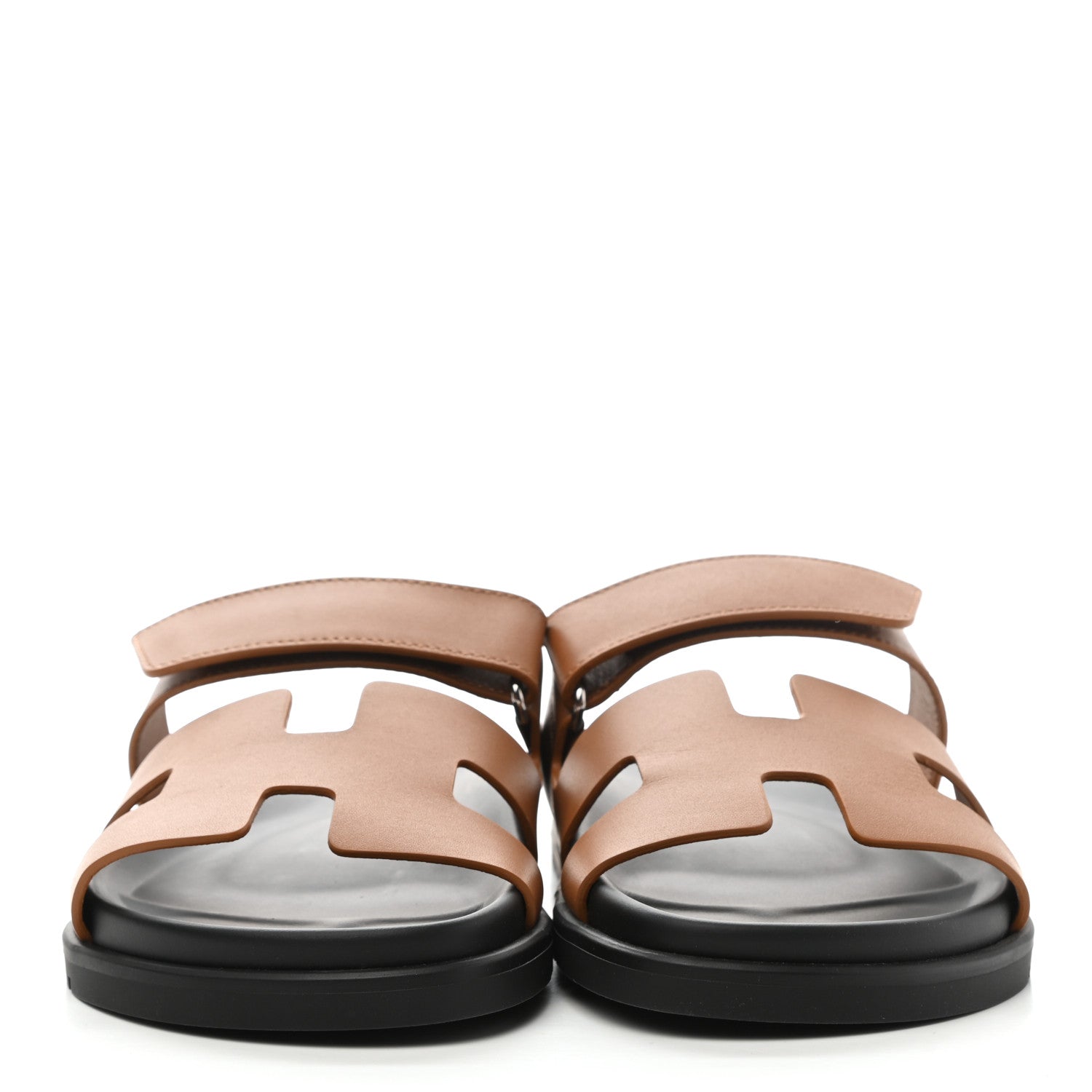 Hermes Calfskin Womens Chypre Sandals 38 Gold 2 of 9