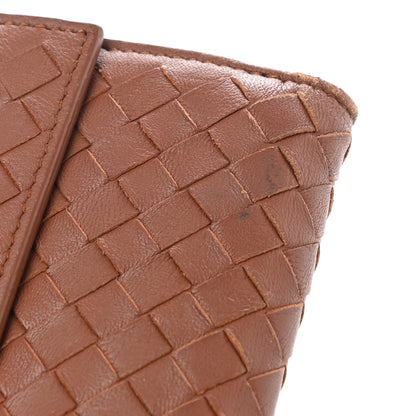 Bottega Veneta Madras Goatskin Intrecciato Flap Wallet Tea 13 of 16