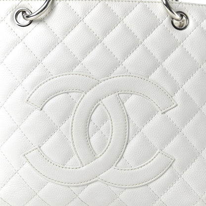 Chanel Caviar Quilted Grand Shopping Tote GST White 12 of 13