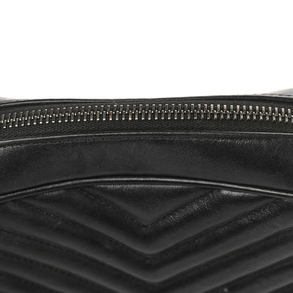 Saint Laurent Calfskin Matelasse Monogram Monochrome Lou Camera Bag Black 10 of 15
