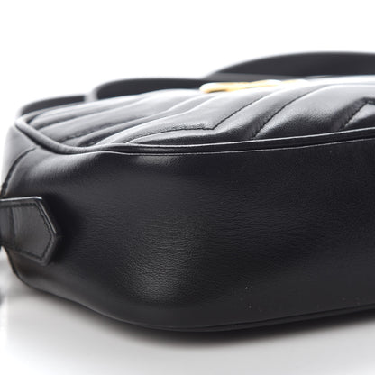 Gucci Calfskin Matelasse Mini GG Marmont Chain Shoulder Bag Black 8 of 10
