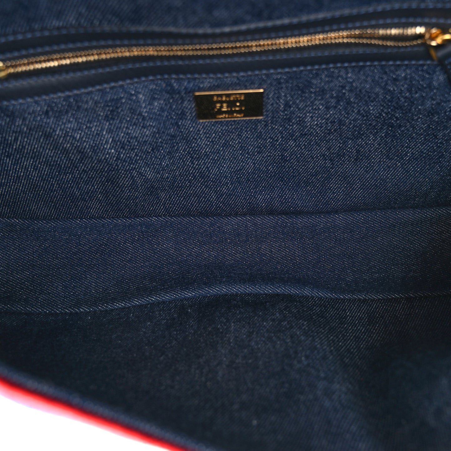 Denim Large Baguette Blue Rosso