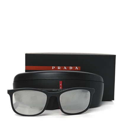 Prada Rubber Linea Rossa Sunglasses SPS 01T Black 7 of 7