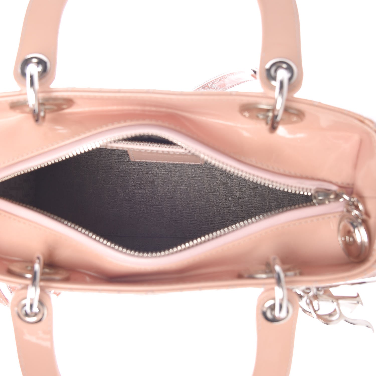 Christian Dior Patent Cannage Medium Lady Dior Beige 5 of 18