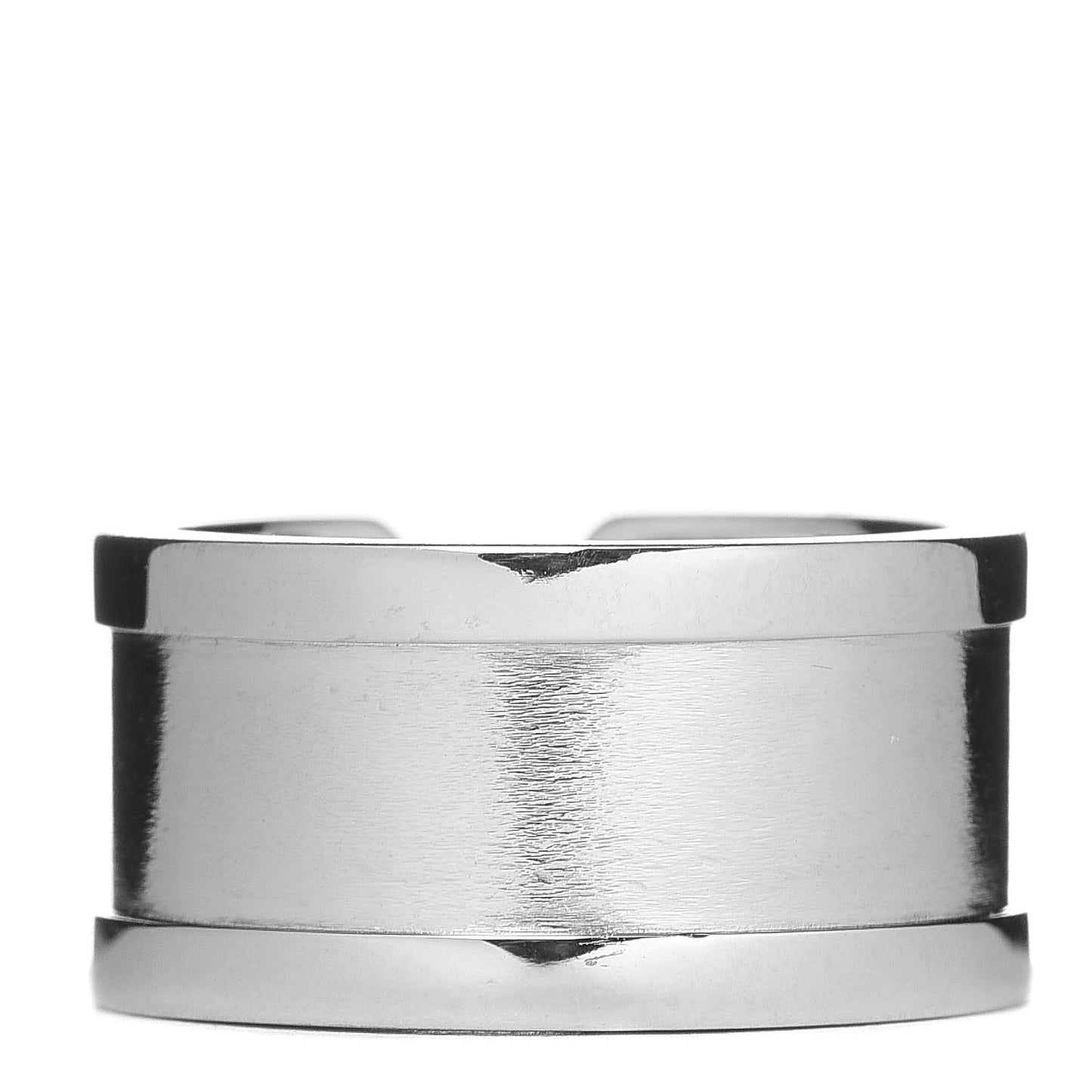 18K White Gold Diamond 10mm Logo De Ring 50 5.25