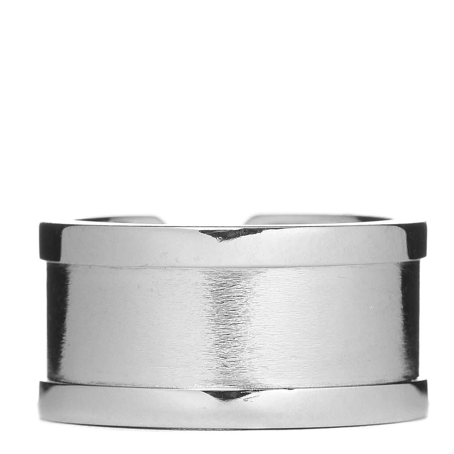 Cartier 18K White Gold Diamond 10mm Logo De Ring 50 5.25 3 of 5