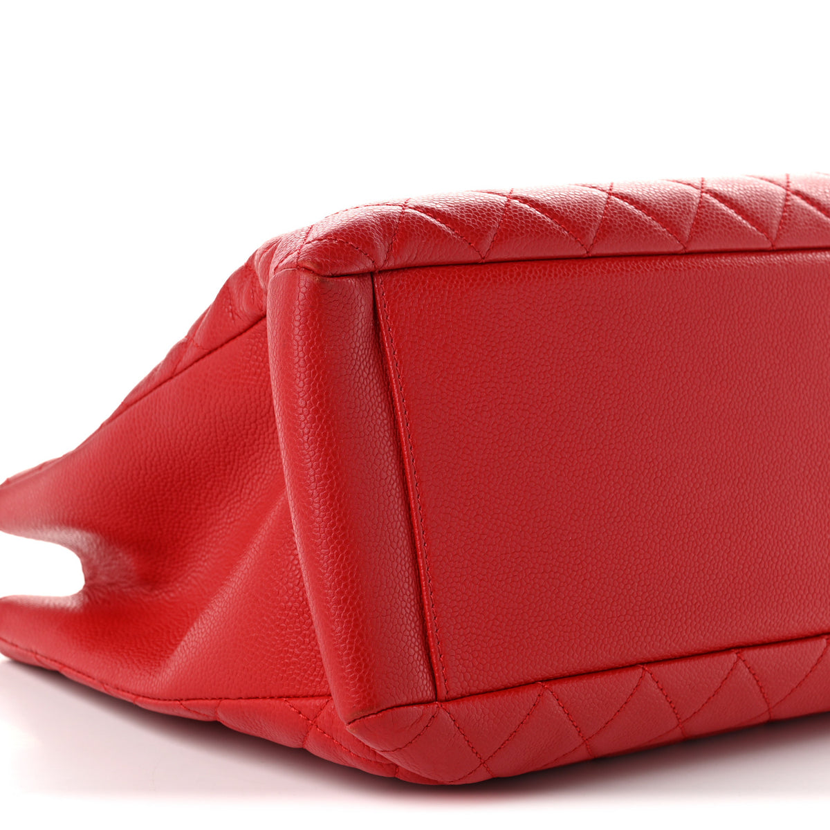 Chanel Caviar Quilted Grand Shopping Tote GST Red 9 of 11